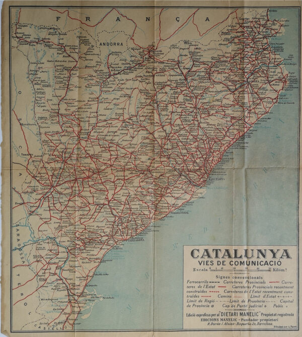 Catalunya  vies de Comunicació. Edició exprofesa per al Dietari Manelic