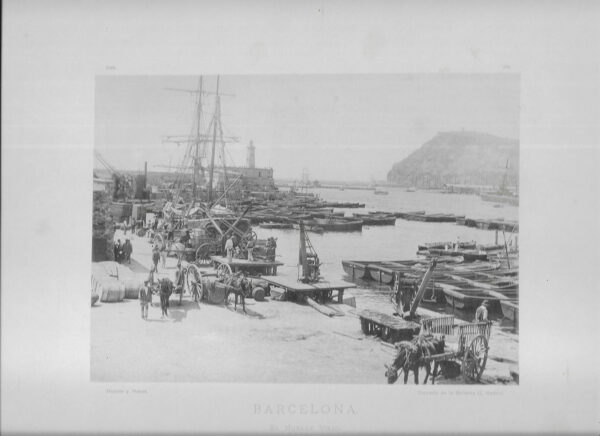 Fototipia. Barcelona, El muelle viejo   1892