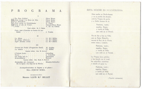 Orfeó Català . DCCCXVI Audición del. Palacio de la Música   2 de Enero de 1949 - Imatge 3