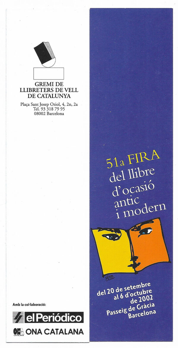 Marcapáginas. 51ª Fira del Llibre D'Ocasió Antic i modern  2002