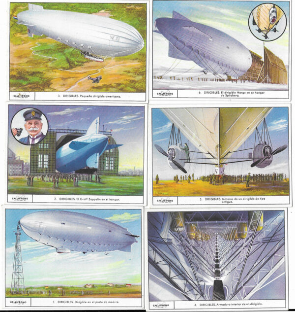 Cromo. Dirigibles. serie nº 8 Completa Gallicromo 6 cromos