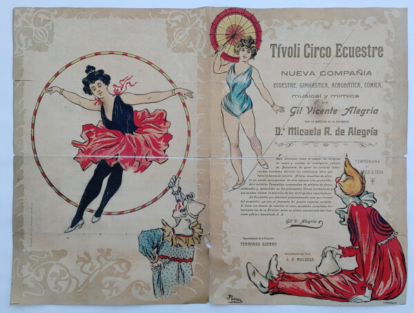 Programa de Circo. Tívoli Circo Ecuestre.  Temporada 1903 & 1904. Original - Imatge 3