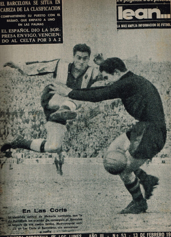 Lean... Revista Deportiva de los lunes . Año III - Nº 53 13-02-1956