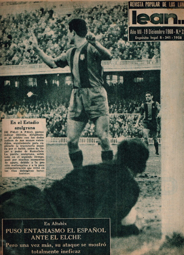 Lean... Revista Deportiva de los lunes . Año VII - Nº 285 19-12-1960