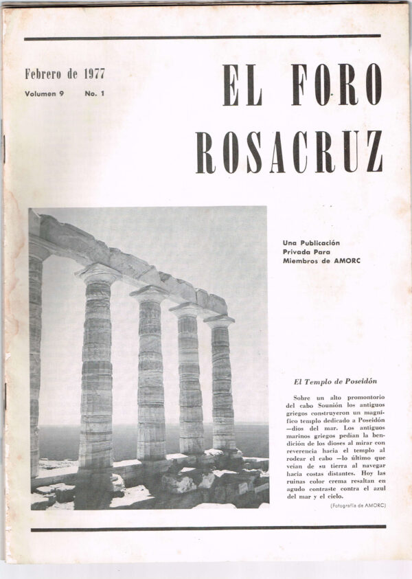 El Foro Rosacruz. lote de 5 ejemplares  -  año 1977