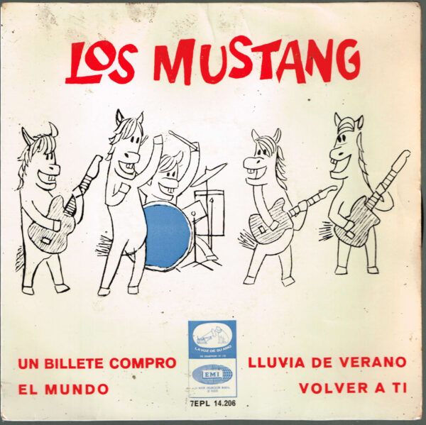 Los Mustang. Un billete compró 7EPL 14.206 Odeón 1965  Disco