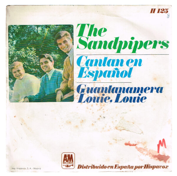 Sandpipers, The. cantan en español  Guantanamera.  H 125 AM Records  1966  disco - Imatge 2